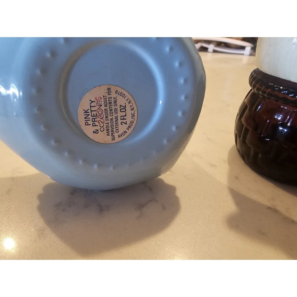 Avon Collectibles Felina Fluffles And Cat Jar Vintage‎ 80s Glass